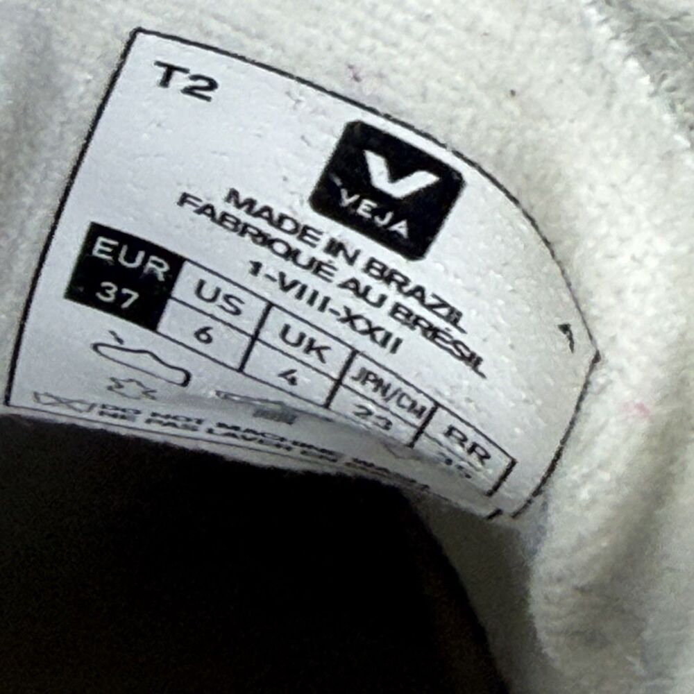 Veja Women's Esplar Extra White Natural Leather Logo Sneakers Sz 6 A /EU 37 F - Picture 7 of 9
